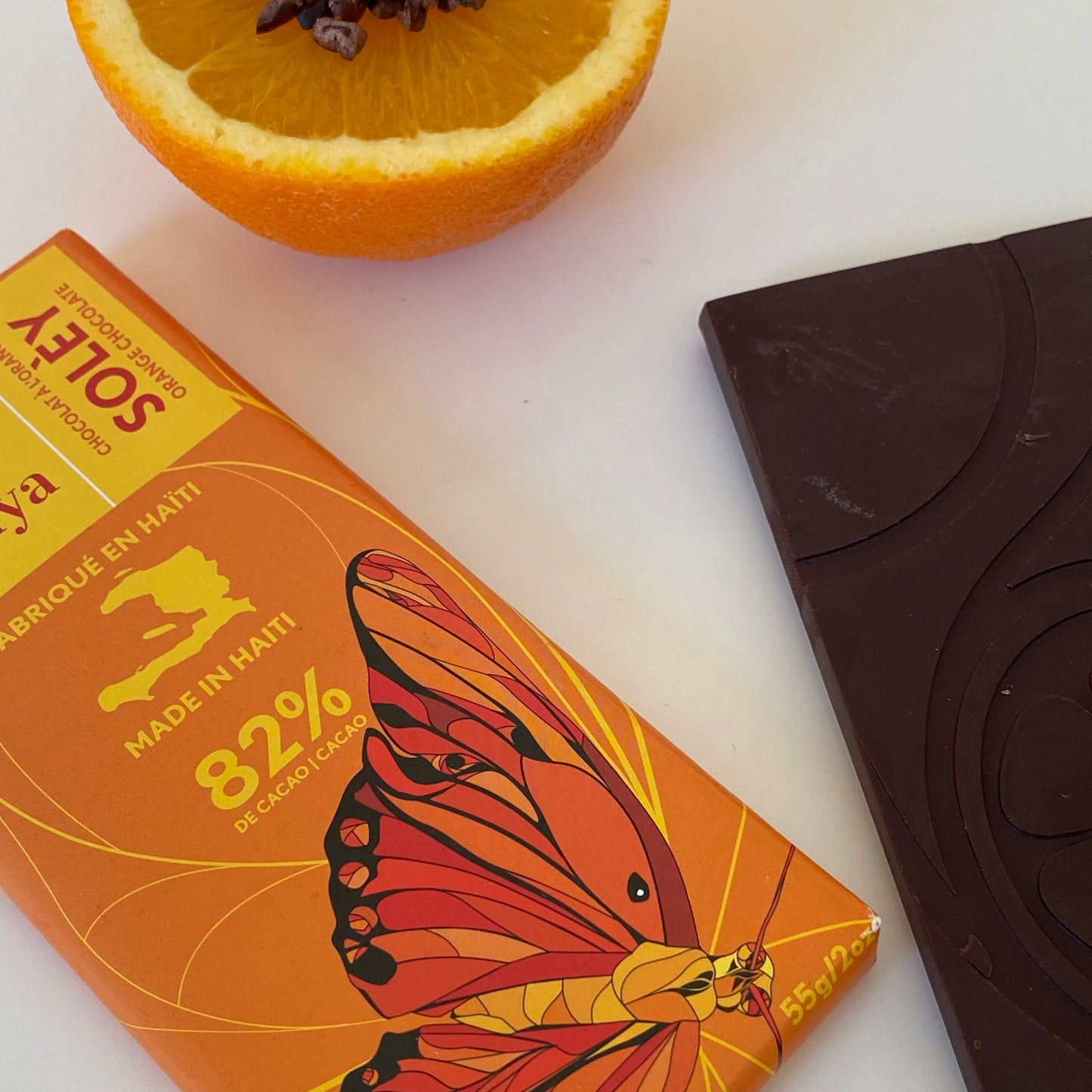 
                  
                    Solèy Dark Orange Chocolate Bar (82% Cacao)
                  
                