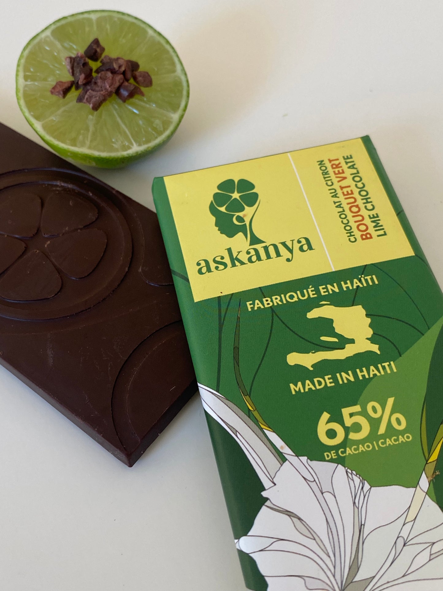 
                  
                    Bouquet Vert  Lime Chocolate Bar (65% Cacao)
                  
                
